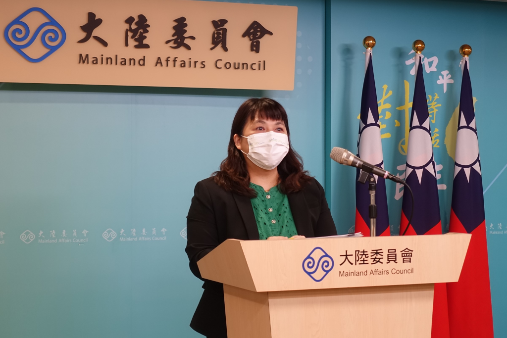 陸委會副主委李麗珍對中國禁止臺灣竹筴魚進口議題提出回應。(記者郜敏攝)