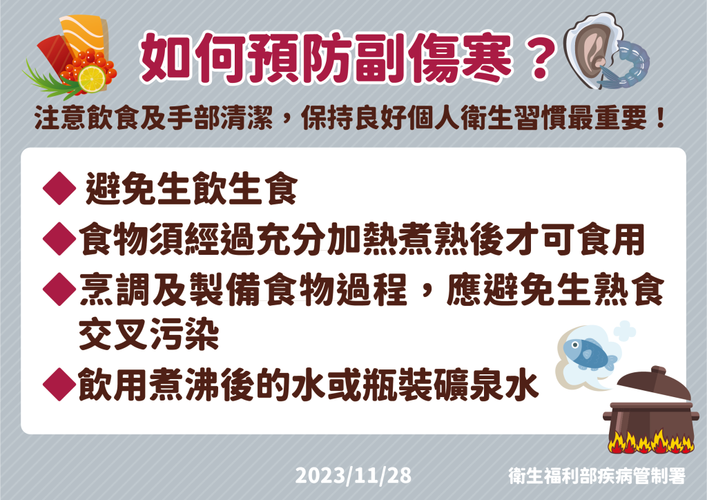 預防副傷寒之方法。(疾管署提供。)