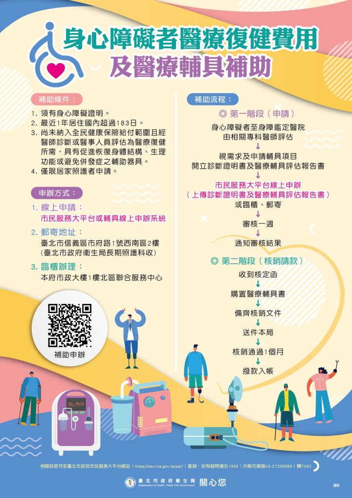 醫療輔具補助及申請辦法(北市衛生局提供)