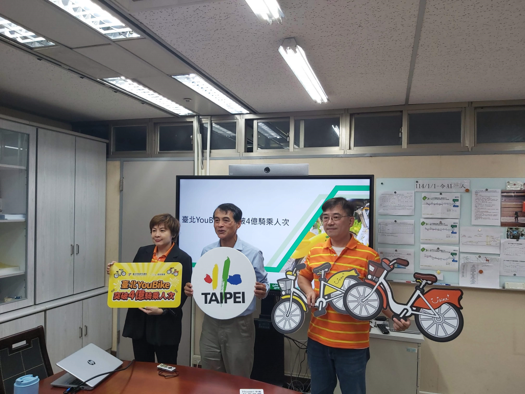 臺北市YouBike累計騎乘次數即將突破4億人次(張忠恕攝)