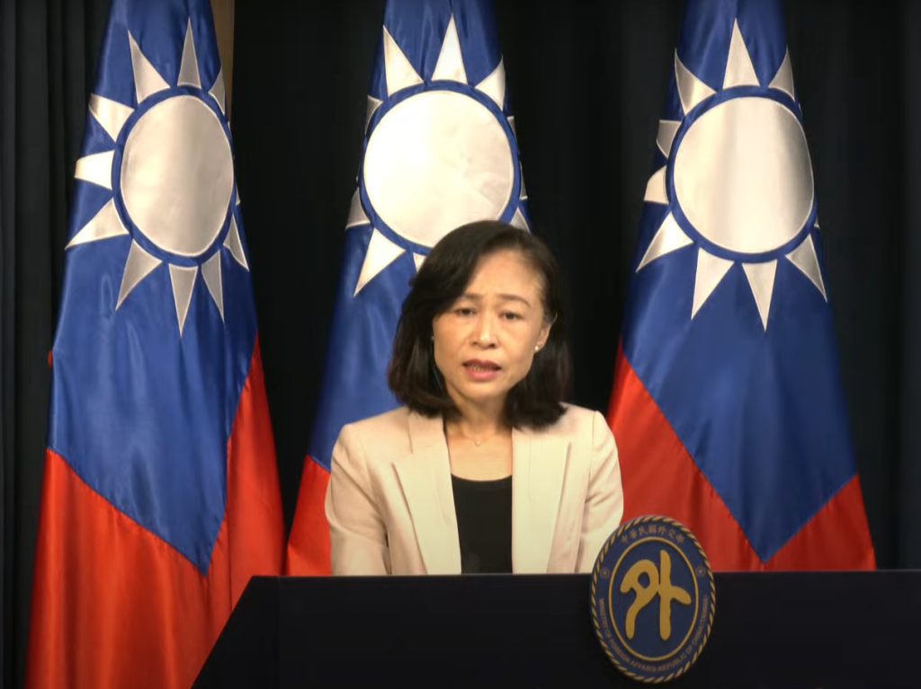 國際合作及經濟事務司司長連玉蘋(截圖至外交部YouTube頻道線上記者會)