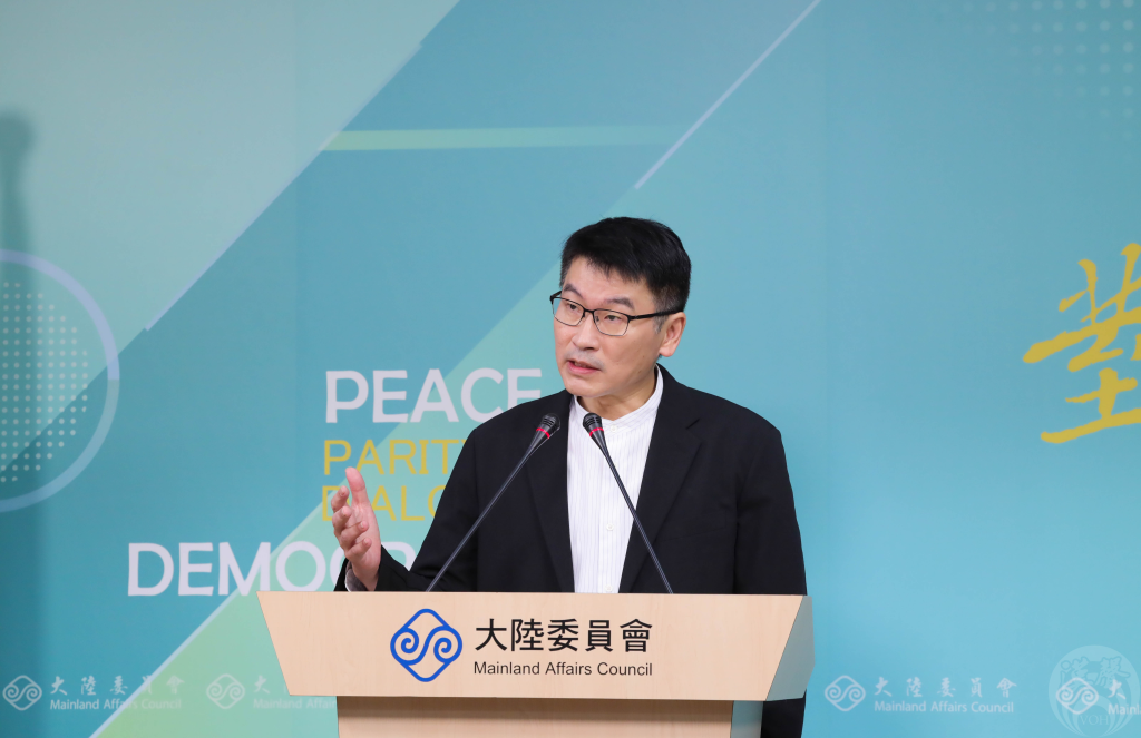 陸委會副主委兼發言人梁文傑(記者黃政偉拍攝)