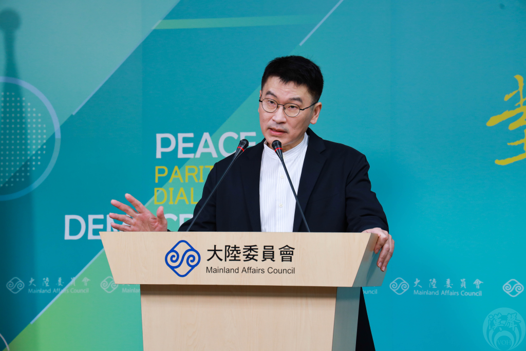 陸委會副主委兼發言人梁文傑。(記者黃政偉拍攝)