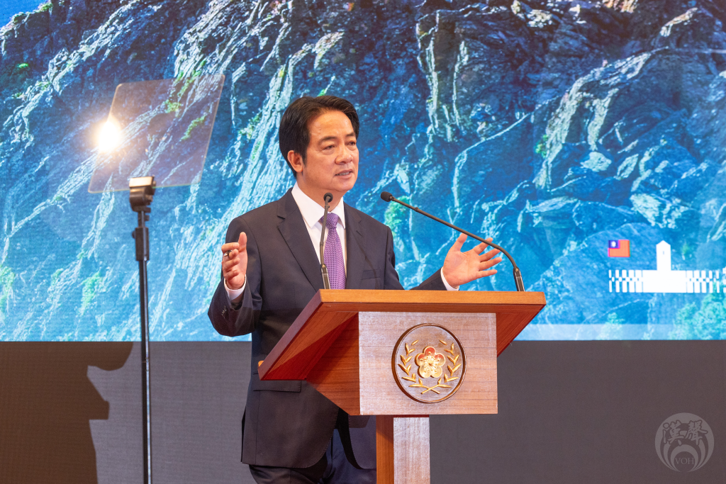 總統賴清德發表執政兩周年談話(記者藍冠庭攝)
