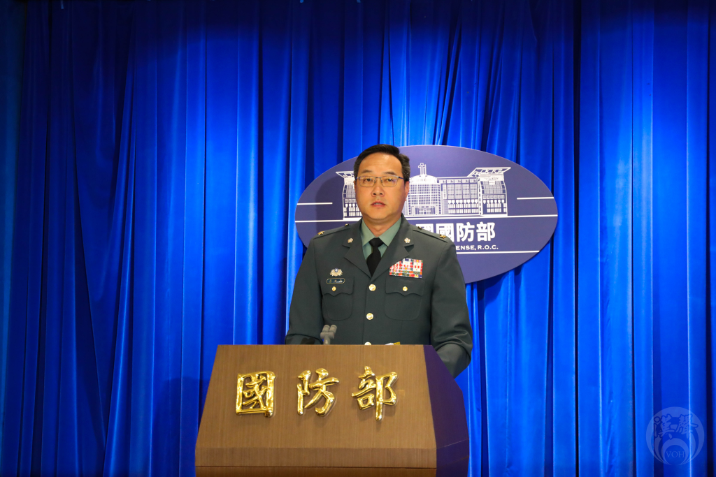 國防部例行記者會。(記者李宜諭 攝)