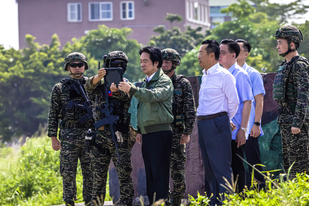 總統視導海軍備戰緊急出港及近岸防禦(賴佳欣 攝)