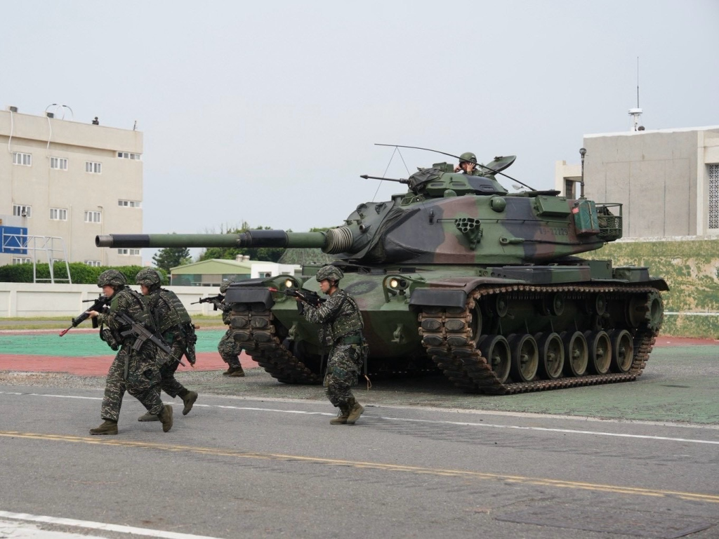 澎防部戰車營執行重要軍事目標應援操演(陸軍澎湖防衛指揮部戰車營提供)
