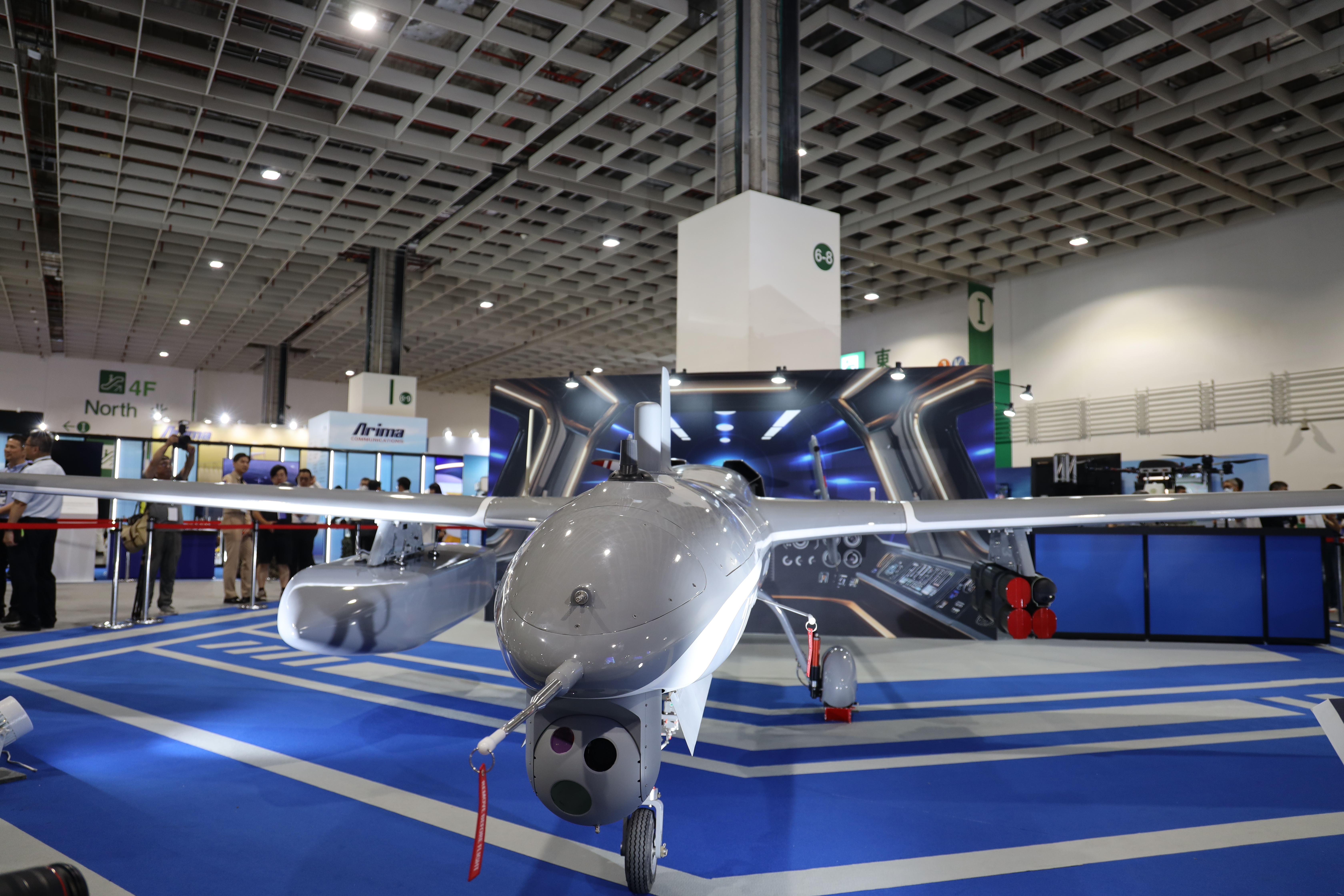 國防館內展示「銳鳶II型無人機」